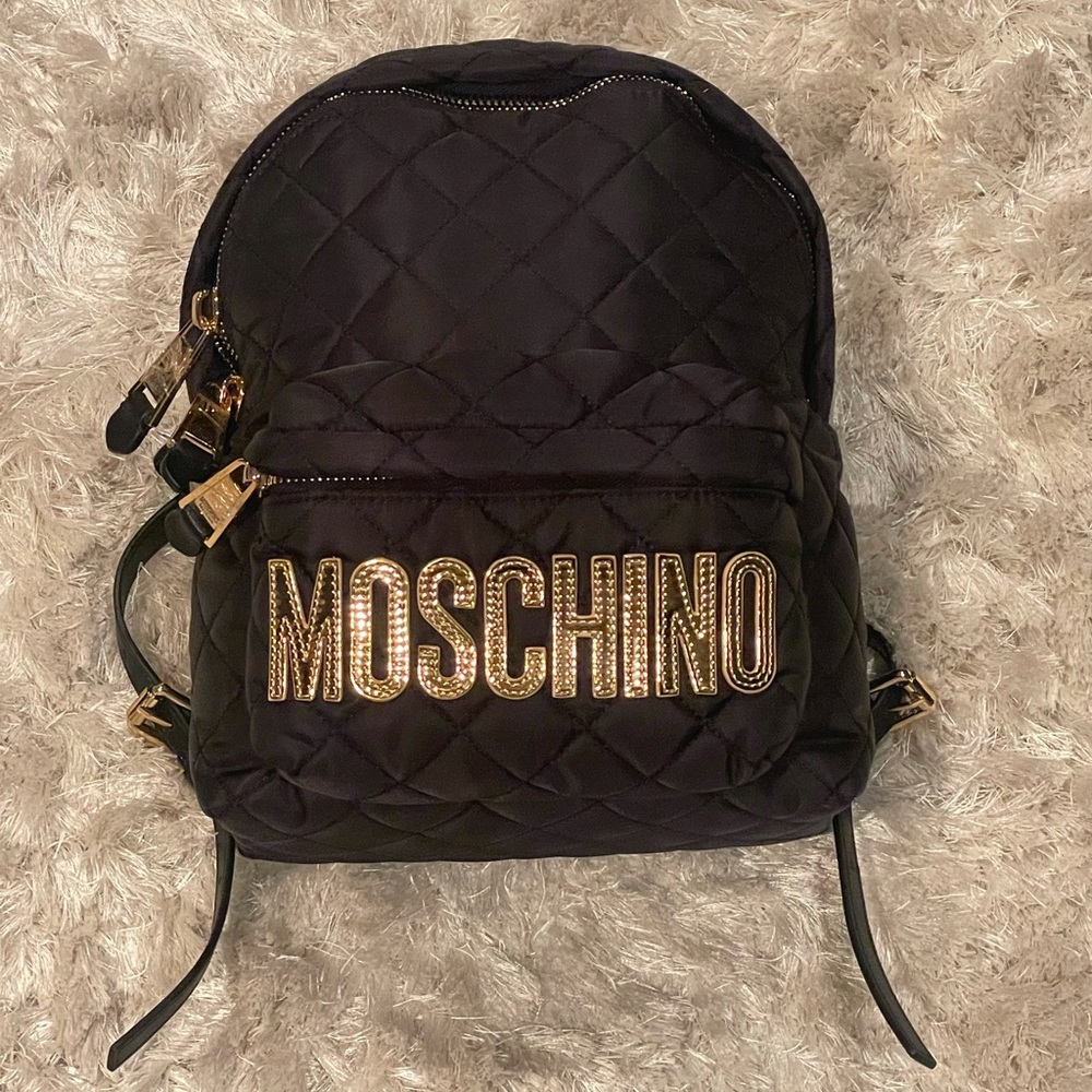 Moschino Quilted Backpack-Couture